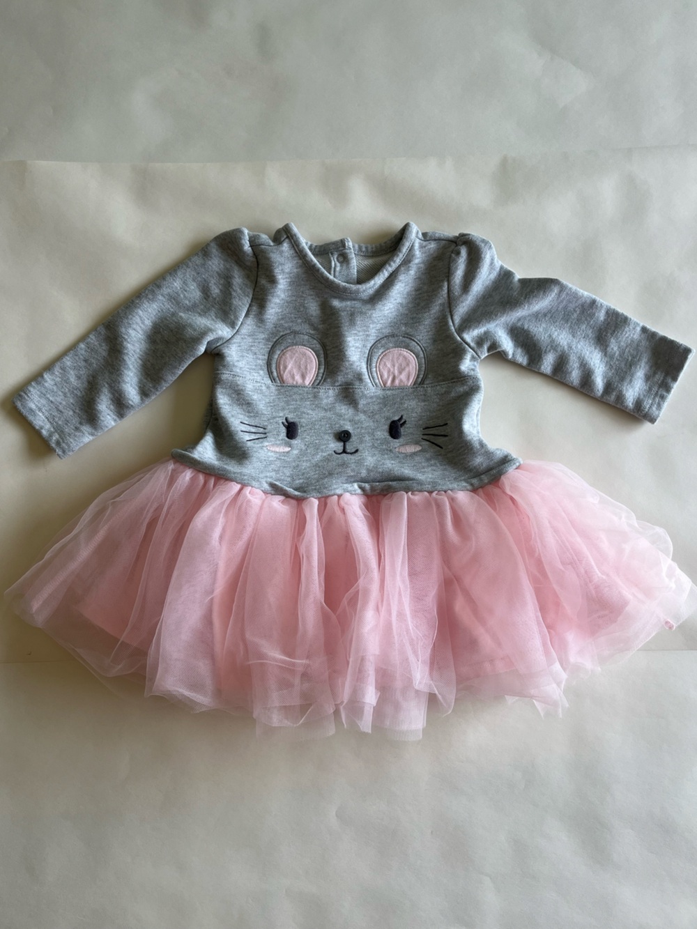 Gymboree Gray and Pink Mouse Dress with Tutu